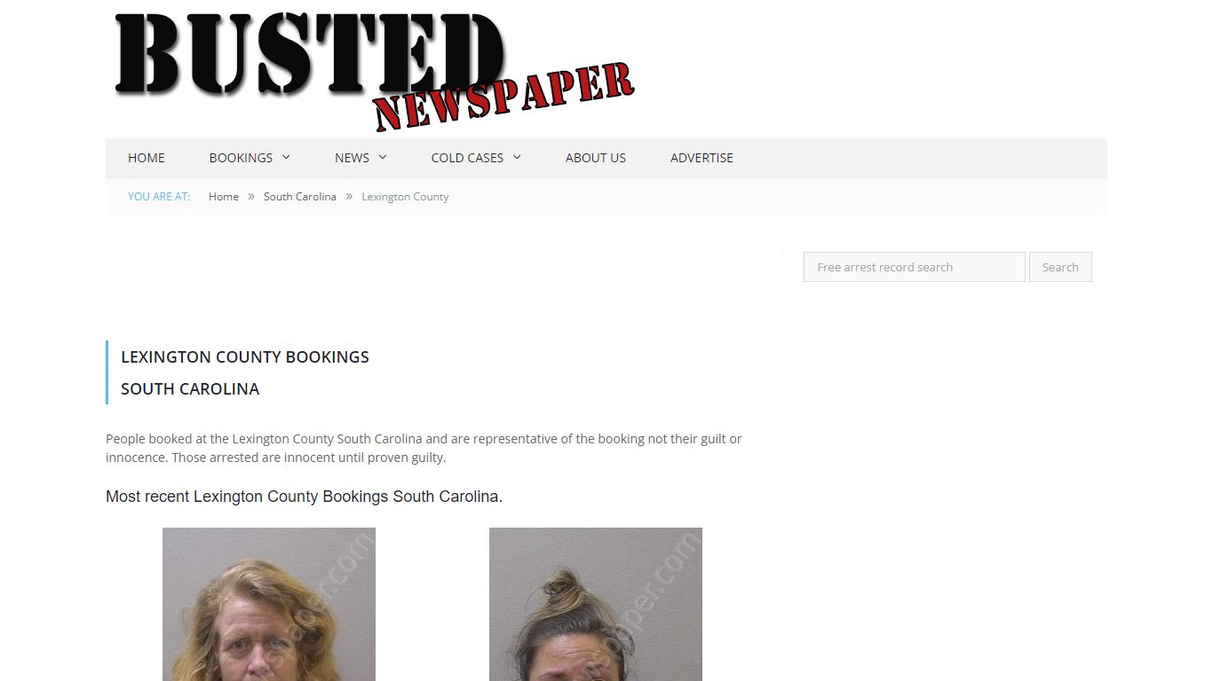 Lexington County, SC Mugshots - BUSTEDNEWSPAPER.COM